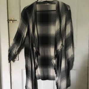 Plaid Waterfall Cardigan